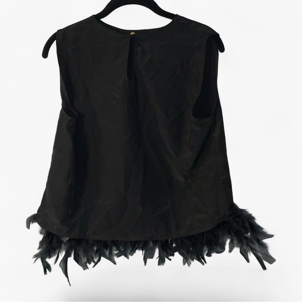 🖤 Feather Hem Party Top | Medium (Runs Small) Statement Blouse 🖤 - Picture 6 of 8